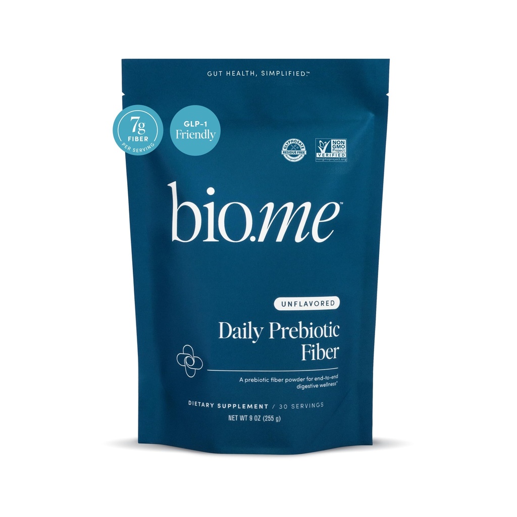 Bio.me Daily Prebiyotik Fiber Toz Unflavored - 7g Per Service - ► & Insolution Fiber Supplement Toz for Women & Men - Digestive Health & Gut Health - GLP-1 Friendly, Sugar Free - 30 Servisler