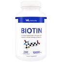 ML Naturals Biotin 10000 mcg 240 Sebze Kapsülleri. Sağlıklı Saç, Skin, Nails ve Enerji Üretimi, NSF-Cerated & cGMP-Compliant
