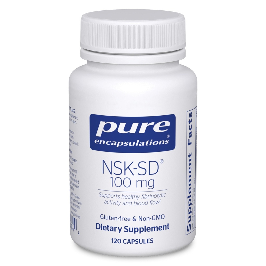 Καθαρές Εντοπίσεις NSK- SD - 100 mg Nattokinase - για Κανονική Κυκλοφορία Αίματος - Υποστηρίζει Ινωδολυτική Δραστηριότητα * - Χωρίς Γλουτένη & Μη ΓΤΟ - 120 Κάψουλες