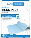 Care Science Hydrogel Sterile Burn Dressing Bandage Pads for Burn Relief, 4 ct | Instant Soğutma Relief for Minor Burns & Yaras