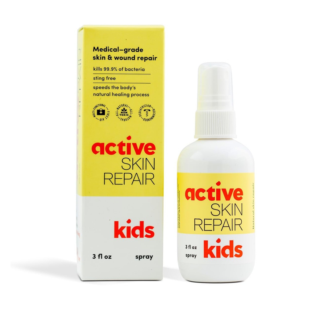 Aktif Skin Yıkama Çocukları İlk Yardımı - Toxic & Natural Kids Minor Cuts, Yaralar, Hazırlıklar, Rashes, Sunburns ve Diğer Skin Irritations (3oz Mix)