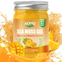 ACEYO (12 OZ) Ιρλανδική Θάλασσα Moss Gel Raw Vegan Mango Ανανάς Γεύση 102 Βιταμίνες και Ορυκτά Άγρια Συγκομιδή Μη-ΓΤΟ Ανοσοποιητικό αμυντικό ενισχυτή Thyroid