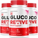 (3 Pack) Gluco Revive - GlucoRevive, Gluco Revive Pills,GlucoRevive Support, GlucoRevive Capsules, Gluco Revived All Natural Premium Formula, Gluco Revivet