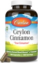 Carlson - Ceylon Cinnamon, Cinnamon Supplements, 500 mg, Cinnamon Türlü Pills, Ceylon Cinnamon Capsules, 180 kapsül