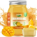 ACEYO (18 OZ) İrlandalı Deniz Moss Gel Raw Vegan Mango Pineapple Flavor 102 Vitamin ve Minerals Wild Harvested Non-GMO