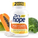 PQ CoQ10 - PQ 20mg With CoQ10 100 mg, PQQ Supplement With Coenzyme Q10 Supplement Supports Brain Health, 60 Veggie Caps - 1 Capsule per Service