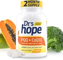 PQ CoQ10 - PQ 20mg With CoQ10 100 mg, PQQ Supplement With Coenzyme Q10 Supplement Supports Brain Health, 60 Veggie Caps - 1 Capsule per Service