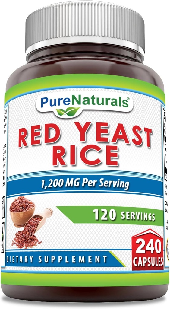 Pure Naturals Red Yeast Rice 1200 Mg ανά Σερβίρισμα, 240 Κάψουλες συμπλήρωμα 