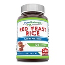 Pure Naturals Red Yeast Rice 1200 Mg hizmet başına 240 Capsules Supplement | Non-GMO | Gluten Free | Made in USA