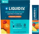 Sıvı I.V.® Hydration Multiplier® - Tropikal Punch - Hydration Toz Paketleri | Elektrolyte Toz İçilir Mix | Single-Serving Sticks | Non-GMO | 16 Hizmetler (Paket 12)