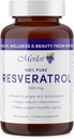 Merlot Resveratrol 500 mg Capsules - 60 Kont - Beauty in AntiAging Supplement Non GMO Gluten Free- Made in USA