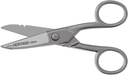 Klein Tools 100CS All-Purpose Precision Scissors, Made in USA, 5.25-Inch Nickel-Plated Snips, Blunt Tip ve Wire Stripping Notches, Multi-Purpose for Professional and Home