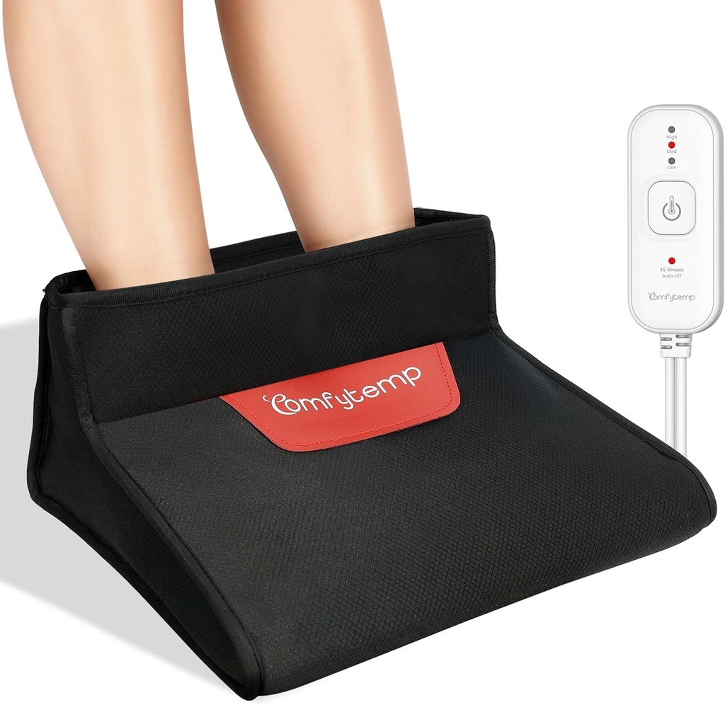 Comfytemp Electric, Erkekler ve Kadınlar için Ayak Isınması, Soğuk Ayaklar Ankles Relief için 3D Ayak Isıtma Padi, Kuru Heat Feet Sanua Under Desk 45Auto Shut Off with 3 Heat, Office Home Winter