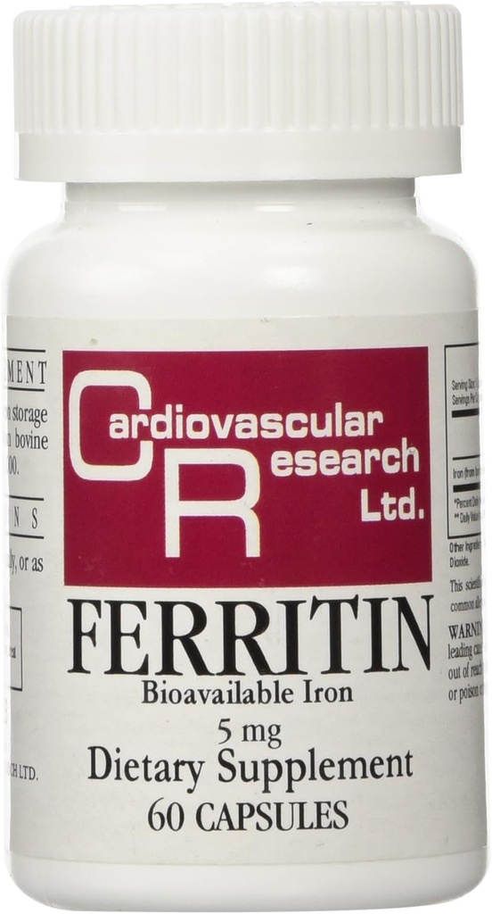 Cardiovascular Research Ferritin Maksimum Abhidrasyon Demir Supplement 1-Pack, 01-Cream,60 Capsules