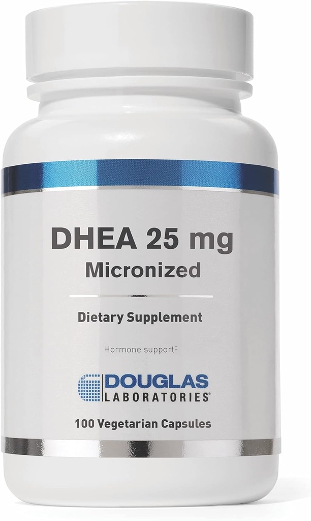 Douglas Laboratories DHEA 25 mg Capsules - Mikronized - Hormon Dengesi, Immunity, Beyin, Bone Health & Metabolism* - Non-GMO - 100 Vegetarian Capsules - Micronized - Supports Hormon Balance, Immunity, Brain, Bone Health & Metabolism* - Non-GMO - 100 Vegetarian Capsules