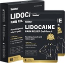Sumifun 4% Lidocaeine Patches, 18 Count Long Lasting Plaster Patch for Knee, Shoulder, Mus, Joints with Natural Ingredients, Extended Patch with Lidocaeine FSA or HSA Επιλέξιμες