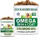 BARK&SPARK Glucosamine Köpekleri için + Omega 3 - Hip Destek ve Ortak Ağrı Yardımı Tamam + Balık Yağı Shedding, Skin Alerji, Itch Relief, Skin ve Coat Supplement Supplement Supplement