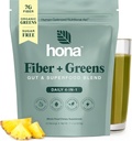 Gut & Superfood Blend, Greens Toz Prebiyotiks, Probiyotikler, Fiber & Natural Caffeine, Gluten Free, Sugar Free, Vegan Non GMO Greens Superfood Toz, 30 Srvgs