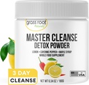 Grass Root Naturals Master Cleanse Detox σκόνη- λεμονάδα Detox 3-ημέρα φυτικό συμπλήρωμα με λεμόνι, σιρόπι σφενδάμου, και Cayenne Diet, 6.34oz Container