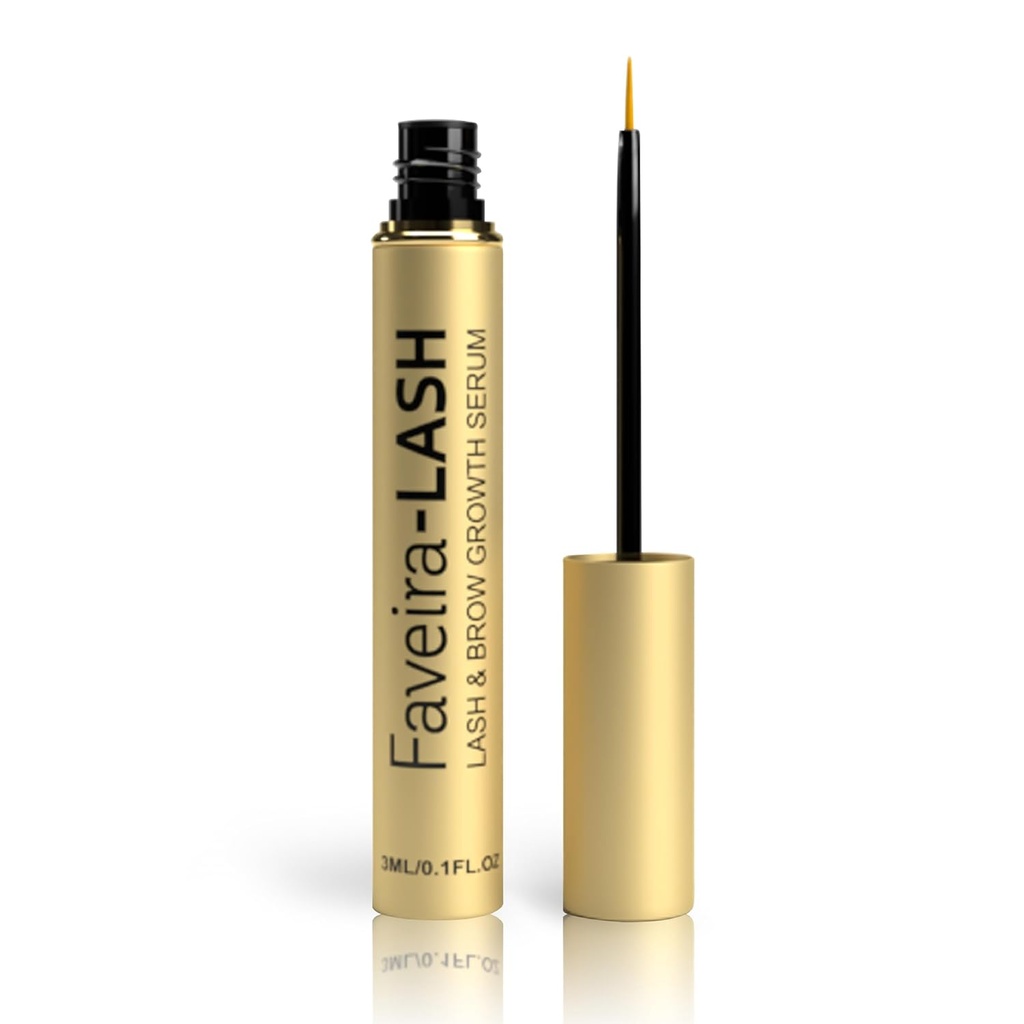 Eyelash Büyümesi için Eyelash Serum: Faveira Beauty Eyelash ve Brow Serum, Longer Fuller ve Kaler Luscious Lashes ve Brows 3ML