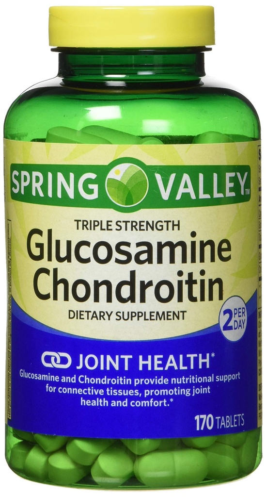 Spring Valley - Glucosamine Chondroitin, Triple Strength, 340 Tablet, Twin Pack