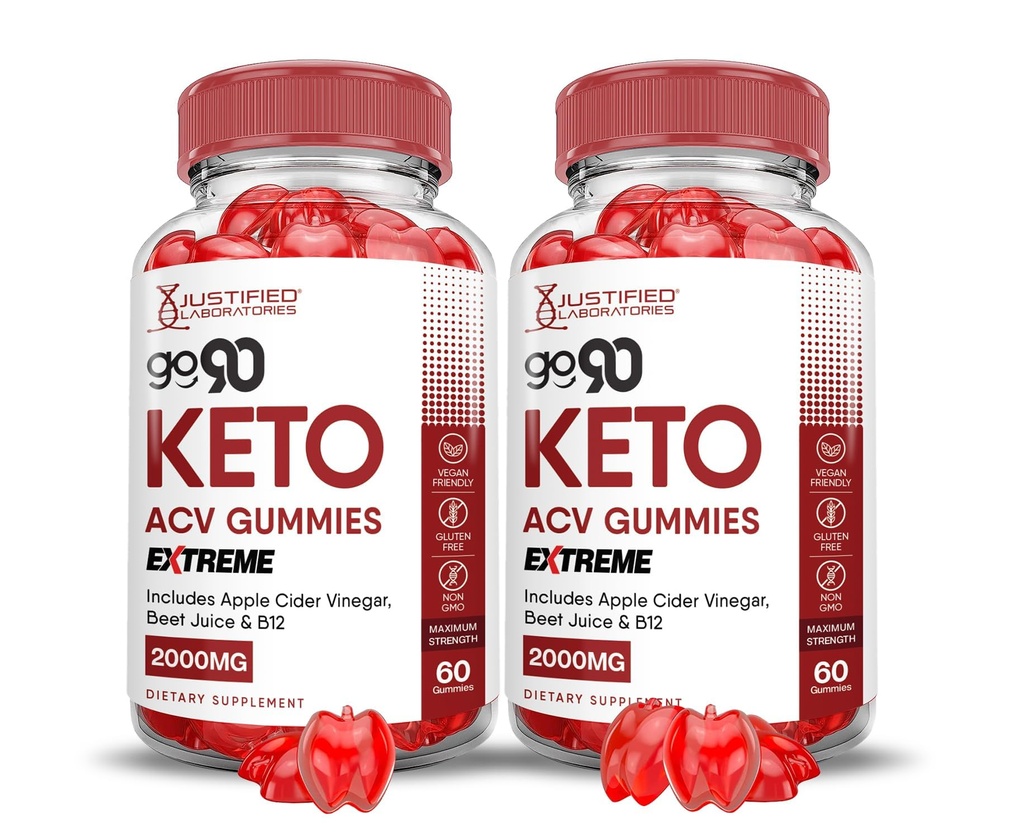 Justified Laboratories (2 Pack Go 90 Chem ACV Gummies Extreme 2000MG Go90 Chem Gummies Apple Cider Vinegar Formulated with Pomegranate Beet Juice B12 Vegan Non GMO 120 Gummys