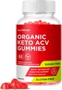 Organik Keto ACV Gummies - Gluten-Free & Sugar-Free Apple Cider Vinegar Supplement for Women Men (1000MG)