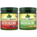 Βιολογικός Μυϊκός Vegan Πράσινοι και Κόκκινοι Superfood σκόνη - USDA Βιολογικός & Plant Based Red Juice & Green Juice Powder Bundle for Energy, Focus, Digestion & Immune System - Non GMO 30 Υπηρεσίες