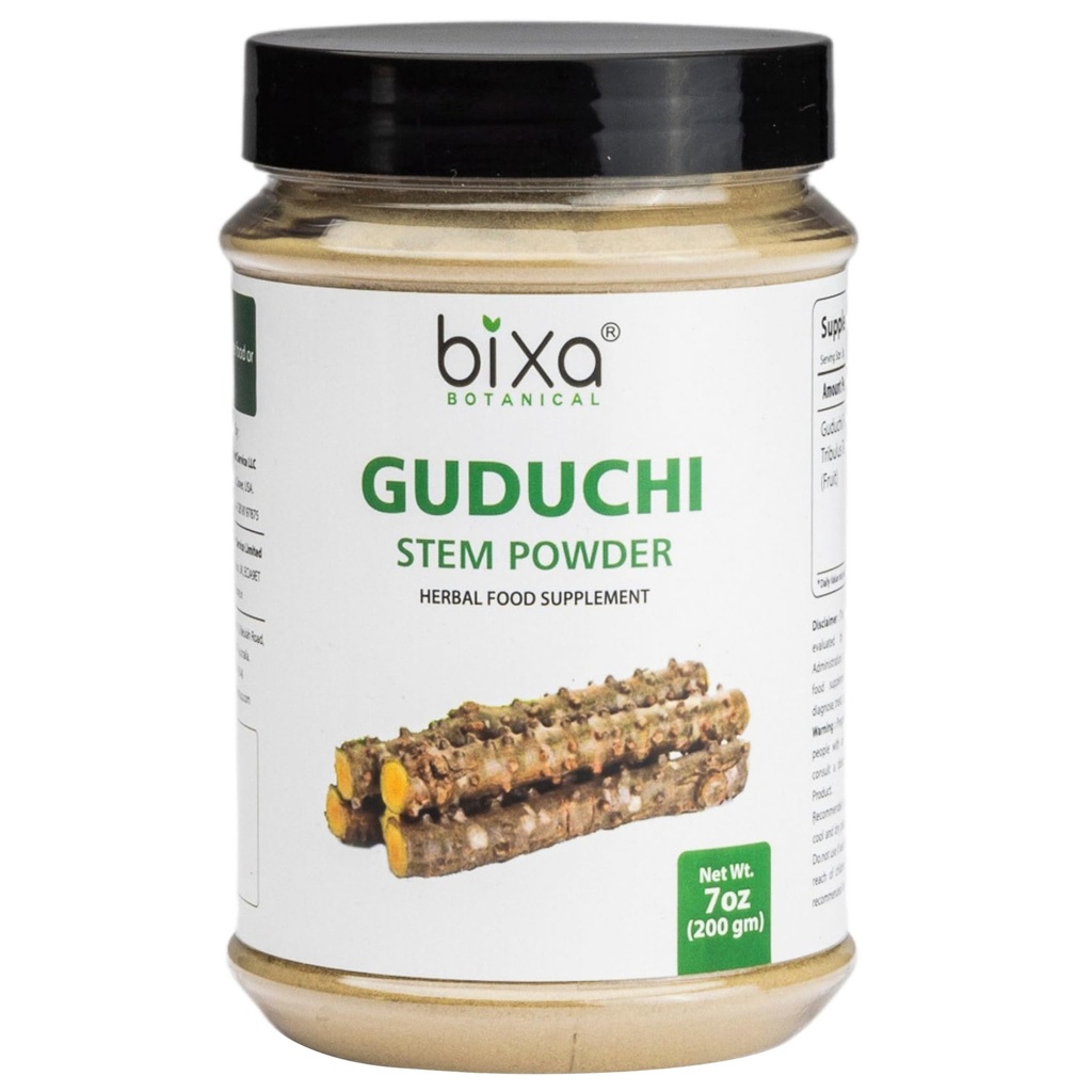 Bixa BOTANICAL Guduchi Toz | Giloy | Tinospora Cordifolia | 200 Grams / 7 OZ | Ayurvedic Herbal Supplement for Immunity Support | Gluten Free, Non-GMO, Steam Tedavi Edildi, Vegan, 100% Saf.