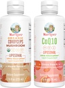 MaryRuth Organics Cordyceps Liposomal (Maple Spice) & CoQ10 (Citrus Peach) | Clean Label Project Verified® | Vitamins for Immunity, Heart Health, & Overall Wellness | Vegan, Non-GMO, Gluten-Free