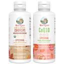 MaryRuth Organics Cordyceps Liposomal (Maple Spice) & CoQ10 (Citrus Peach) | Temiz Etiket Projesi Immunity, Heart Health, & General Wellness | Vegan, Non-GMO, Gluten-Free