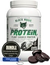 Dünya Beslenme Paketi Black Magic Multi-Kaynak Protein Tozu ile uyumlu - Vegan Kurabiyeler ve Krem | Yüksek Protein Toz, Low Carb, Low Sugar | Whey, Egg & Casein Mix - 2 LB with Beauty