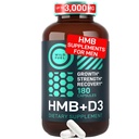 WILD FUEL 3.000mg HMB συμπλήρωμα συν βιταμίνη D3 - μυϊκή ανάπτυξη, δύναμη, γρήγορη αποκατάσταση προπόνησης HMB συμπληρώματα για άνδρες και γυναίκες - ασβέστιο β-υδροξυ β-μεθυλοβουτυρικό - 180 κάψουλες