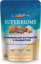 Eidon SuperBiome, Mushroom Probiyotiks Toz Toplantısı, Gut Balance, Microbiome Health Supplement with Organic Reishi, Chaga, Lion's Mane, Cordyceps, Türkiye Tail, Shitake, Maitake, Phelinus, 30 Hizmet