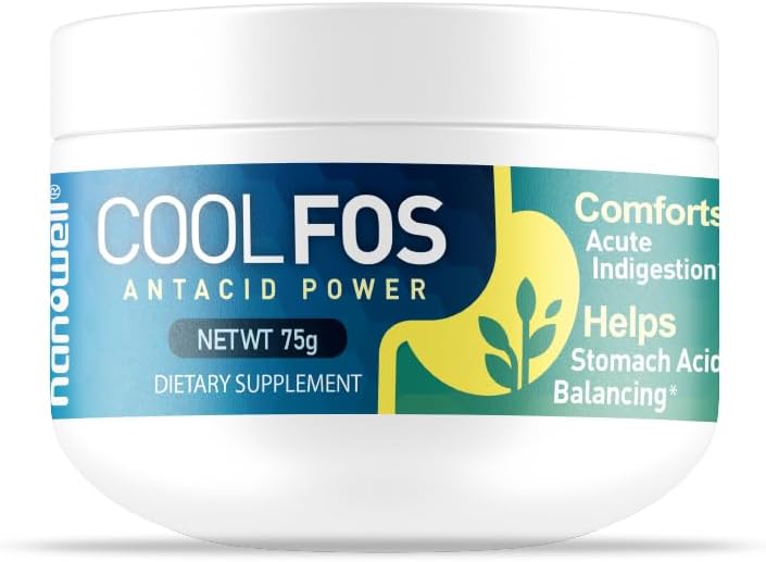 NANOWELL Cool FOS 75g Αντιόξινη δύναμη - Digestion και γαστρεντερική υγεία συμπλήρωμα σκόνης