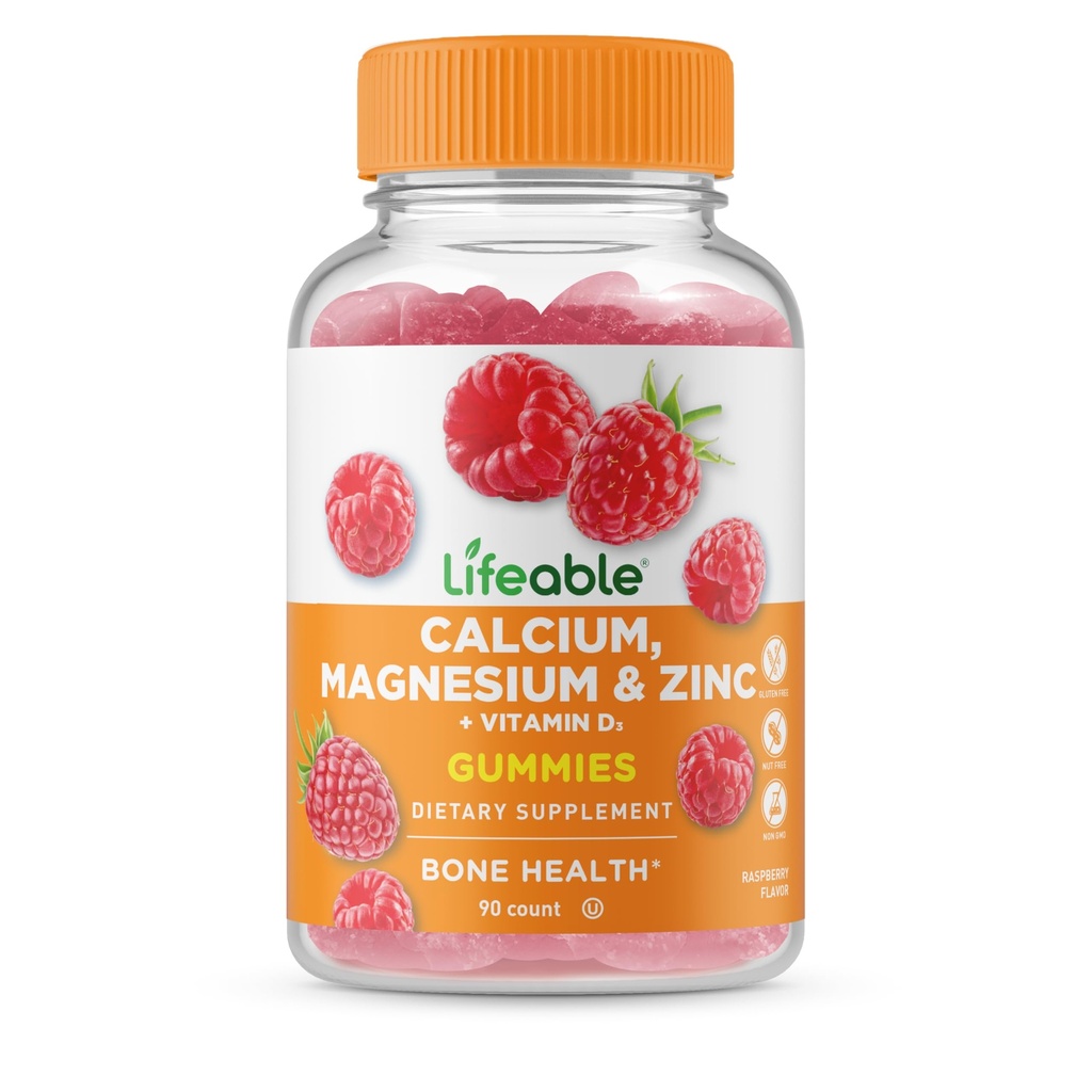 D3 Gummies ile Yaşanabilir Gıda Magnezyumu | Büyük Tasting Kalsiyum Magnezyum D3 Tamam | Tooth ve Bone Health | Macau Gummies for Yetişkinler | 90 Gummies