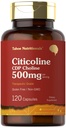 Tahoe Beslenmeleri Citicoline 500 mg | 120 Capsules | CDP Choline Supplements | Tedavi Grade | Gluten Free, Non-GMO