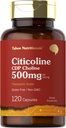 Tahoe Beslenmeleri Citicoline 500 mg | 120 Capsules | CDP Choline Supplements | Tedavi Grade | Gluten Free, Non-GMO