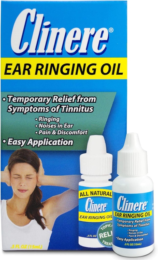 Clinere Ear Ring Oil Relief, Αυτί σταγόνες για να βοηθήσει να σταματήσει να χτυπάει στα αυτιά, Εμβοές ανακούφιση, Θόρυβο σε αυτιά, πόνο και δυσφορία, Ανακουφίζει αυτί δαχτυλίδια, Buzzing, Clicking με ομοιοπαθητικό λάδι, .5 fl