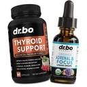 Tiroid Desteği ve Adrenal Focus Drops - Tiroid Tamam Kompleksi L-Tyrosine Selenium Iodine & Organik Adrenal Destek Supplements Focus Liquid Drops - Natural Brain and Memory Fatigue Dikkat