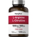Piping Rock L-Arginine L-Citrulline Supplement | 1500 mg | 120 Capsules | Erkekler ve Kadınlar için | Non-GMO, Gluten Ücretsiz