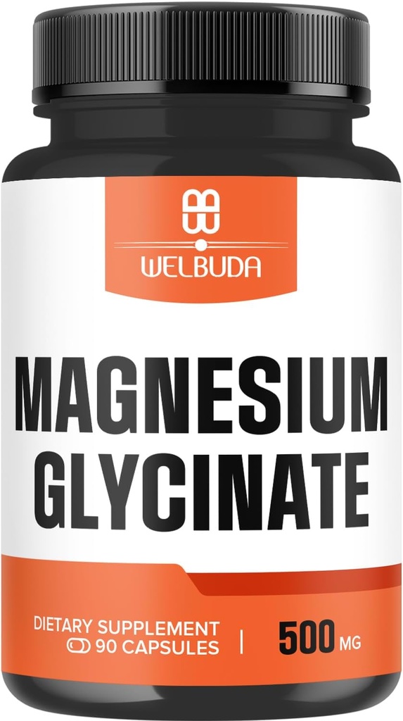 Magnezyum Glycinate Tamam% 20 Purified - Beyin Sağlığı, Kemik Sağlığı, Enerji Üretimi, Rahat Mood & Kas - 90 Capsules - 100 mg Elemental Magnezyums sağlamak
