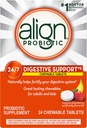 Align Probiyotik, Kadınlar ve Erkekler için Chewable Probiyotik Tabletleri, Sağlıklı Bakterilerle 7/24 Digestive Sisteminizi Onaylayın, #1 Doktorlar ve Gastroenterologlar tarafından önerilen Probiyotik, 24 Tablet