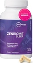Microbiome Labs Zenbiome Sleep - L Theanine Supplement with Lemon Balm Extract & Probiyotiks with Bifidobacterium Longum - Help Soothe The Gut-Brain Axis at Bedtime (30 Capsules)