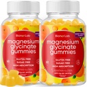 BionerLab Magnezyum Glycinate Chewable Gummies (600 mg) for Kids & Yetişkinler Women Men - Vegan Kompleksi B6 L-Theanine - Sugar & Gluten Free - Orange Flavor