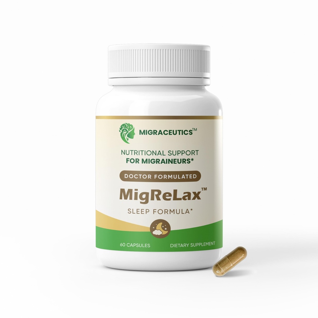 MigReLax - Doktor Formulaed Migraine Relief Supplements - Valerian, Lemon Balm, Passion Flower, Hops - Migraine Headache Support