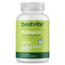 BESTVITE Pycnogenol 50 mg (60 Capsules) - Fransız Deniz Havva Bark Ekstraksiyonu - Stearates - Gluten Free - Non GMO