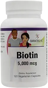 BariatrikPal Biotin 5.000 mcg Easy Swallow Capsules (120ct Şişe)