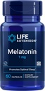 Life Extension Melatonin 1 mg - For Restful Night, Hormon Dengesi ve Immune Health - Immediate release - Gluten-Free, Non-GMO - 60 Capsules