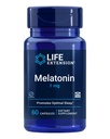 Life Extension Melatonin 1 mg - For Restful Night, Hormon Dengesi ve Immune Health - Immediate release - Gluten-Free, Non-GMO - 60 Capsules
